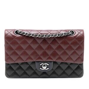 Auth Chanel Medium Classic Tricolor #230524C39B